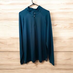 Rhône Session 1/4 Zip XL Deep Teal Performance Pullover